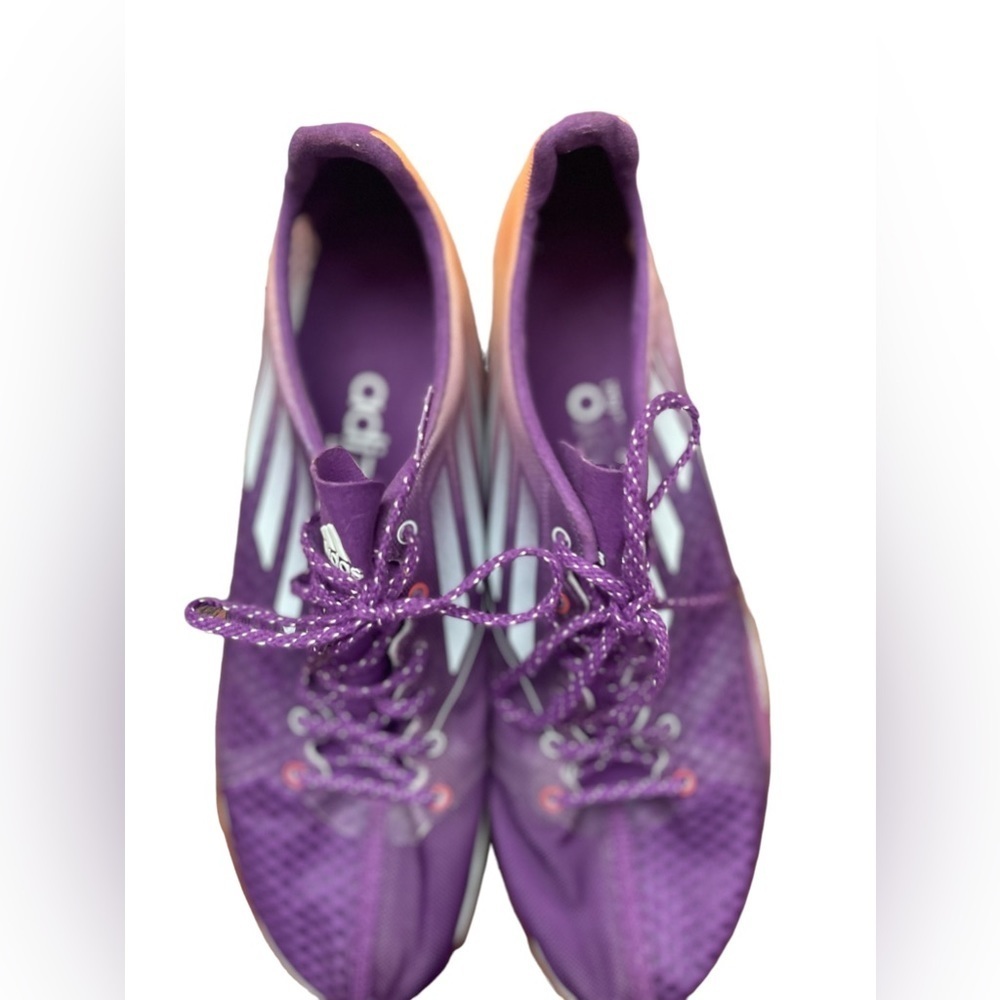 Womens ADIDAS Adizero Ambition Purple Orange Distance Spikes Shoes Size 10 Track - Picture 3 of 7
